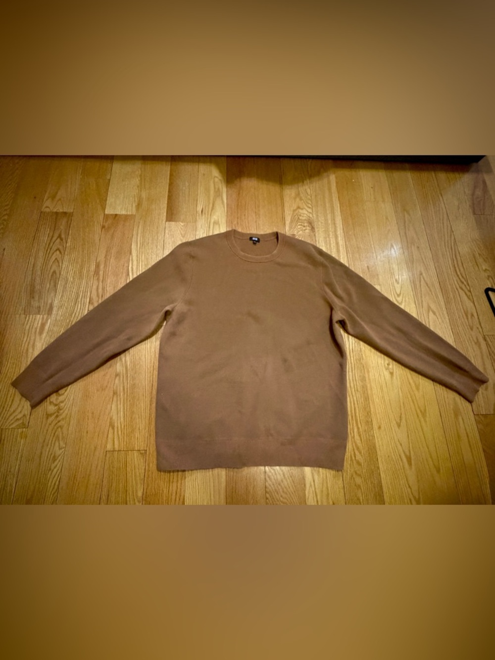 Uniqlo Men's Tan Crewneck Sweater